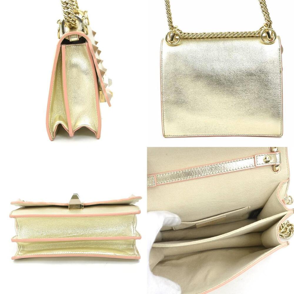 FENDI Gold Leather Shoulder Bag - Picture 2 of 5
